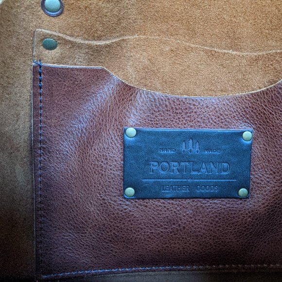 Medium Classic LEATHER TOTE BAG, Nutmeg - Picture 3 of 6